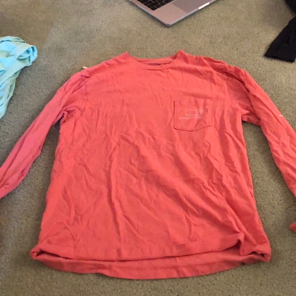 Coral vineyard vines long sleeve
